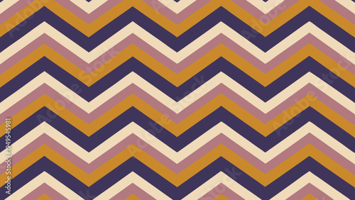 Retro Chevron Pattern with Warm Earthy Hues