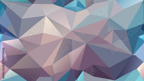 Abstract low polygon background with shades of blue