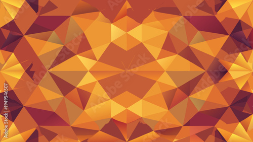 Abstract geometric background with triangle facets in warm autumn colors