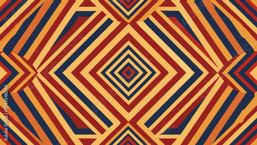 Abstract geometrical pattern background with symmetric diamond shapes