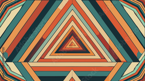 Retro Triangle Pattern with Warm Earth Tone Colors