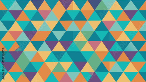 Geometric triangular pattern background with earth tone colors