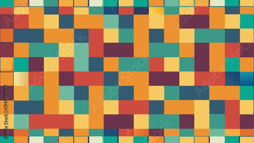 Colorful geometric pattern of rectangles, abstract background wallpaper