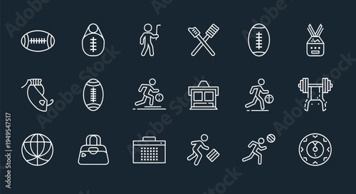 Sports and recreation icon set