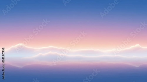 Dreamy landscape painting with soft pastel colors and abstract mountain reflections