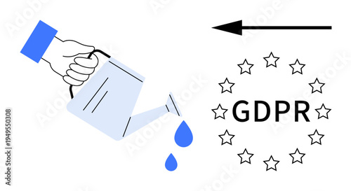 GDPR concept. GDPR compliance visual data protection and secure digital practices. GDPR ensures personal data safety within European regulations. Perfect for legal, tech, and education content