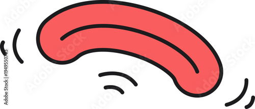 Cartoon Mouth Doodle Illustration