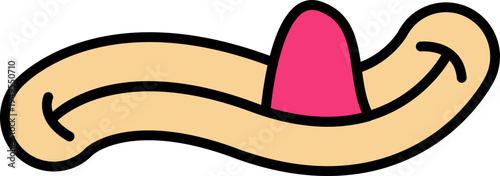 Cartoon Mouth Doodle Illustration