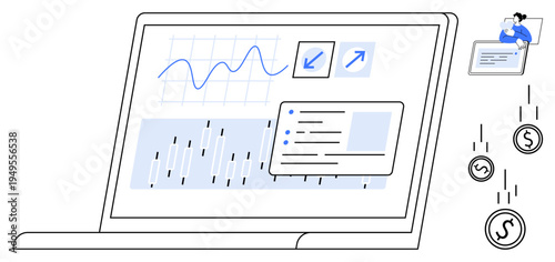 Data analytics. Data analytics tools charts, trends, and financial growth. Data analytics supports decision-making, performance monitoring, and revenue tracking for businesses. Business analysis