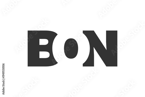 BON logo design. Initial letter B O N bold font style for tech startups, consulting, corporate branding. Creative company name, headlines typography identity, trendy logotype.