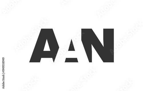 AAN logo design. Initial letter A A N bold font style for tech startups, consulting, corporate branding. Creative company name, headlines typography identity, trendy logotype.