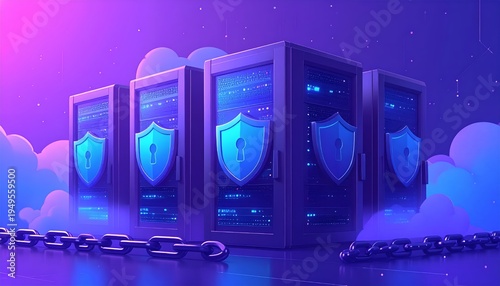Secure Cloud Servers with Data Protection and Network Security.