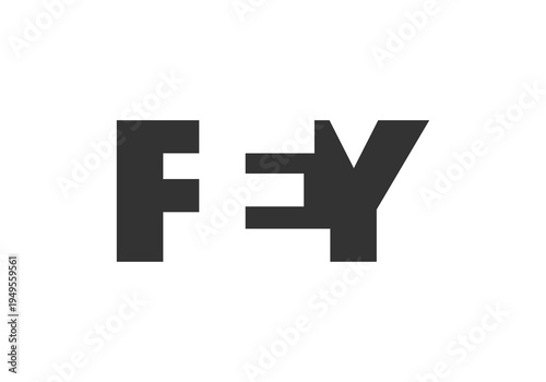 FEY logo design. Initial letter F E Y bold font style for tech startups, consulting, corporate branding. Creative company name, headlines typography identity, trendy logotype.