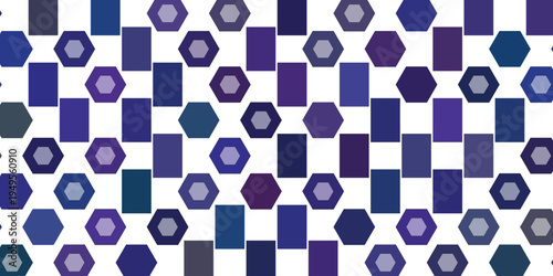Geometric pattern with purple and blue shapes