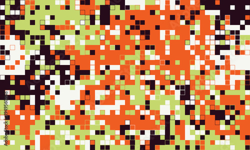 Simple desk covering clothing. Cubic contemporary wrapping paper border. Paper fashion in a row 2025.