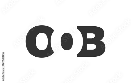 OOB logo design. Initial letter O O B bold font style for tech startups, consulting, corporate branding. Creative company name, headlines typography identity, trendy logotype.