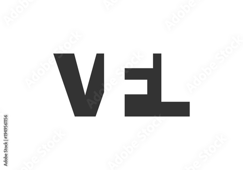 VFL logo design. Initial letter V F L bold font style for tech startups, consulting, corporate branding. Creative company name, headlines typography identity, trendy logotype.