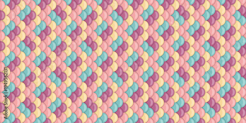 Abstract pasteltoned scale pattern.  Perfect for whimsical backgrounds, textile designs, or branding projects needing a touch of playful elegance.
