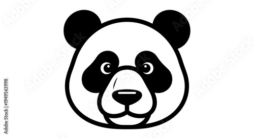 A cute panda bear illustration shows a smiling face with big eyes.