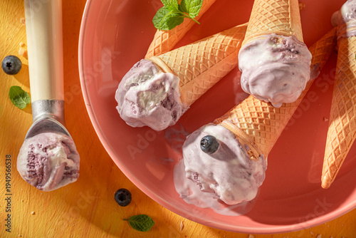 Homemade and delicious blue...