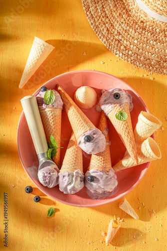 Tasty and homemade blueberr...