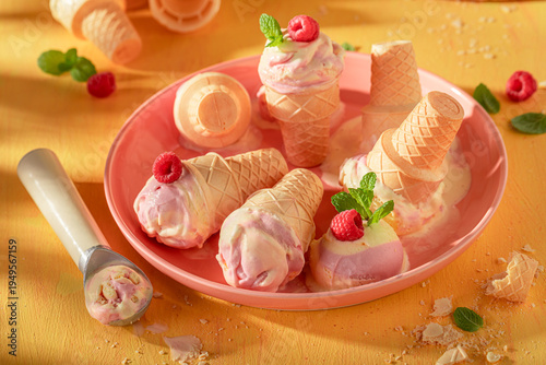 Cold and homemade raspberry...