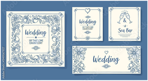 Wedding invitation. Beautiful blooming flowers. Vintage card. Frame. Drawing engraving isolated Rosehip Carnation butterfly wildflowers floral. Wallpaper baroque. Vector victorian Illustration