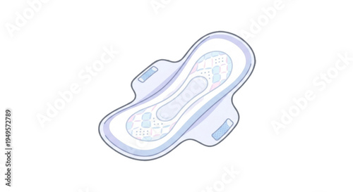 Feminine Hygiene Sanitary Pad Vector Isolated Transparent