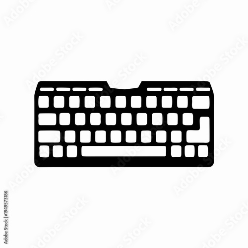 keyboard electronic instrument icon silhouette illustration for music audio sound design