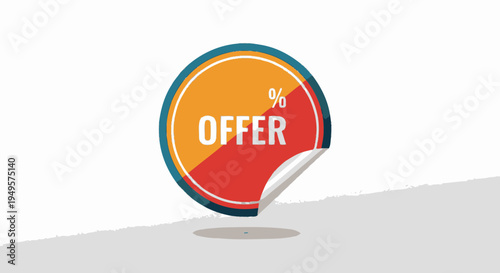 Discount Offer Sticker Label Icon.