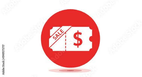 Discount sale ticket coupon icon.