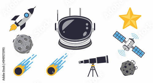 Space objects and astronomy equipment 24.