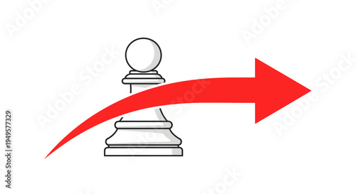 Chess Piece Moving Forward Strategically.