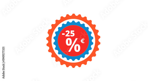 Discount percentage sign symbol icon.