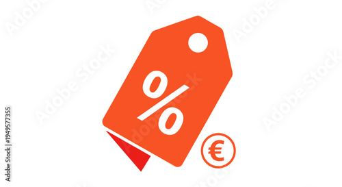 Discount Tag with Euro Symbol.