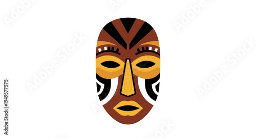 Vibrant Tribal African Face Mask Design.