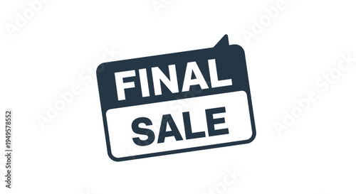 Final sale sign label tag.