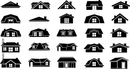 House roof silhouette, House roof, Roof, Roof clipart, Roof silhouette, House roof vector set, House roof icon, House roof logo
