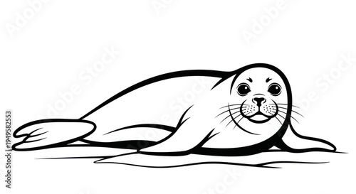 Cartoon seal illustration isolated