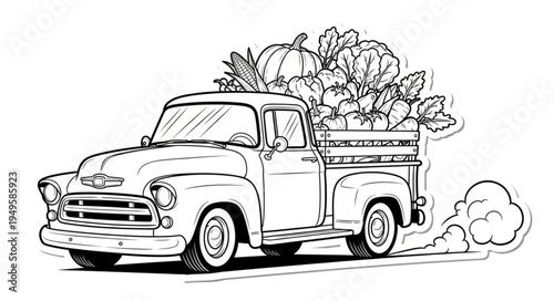 vector illustration of a truck