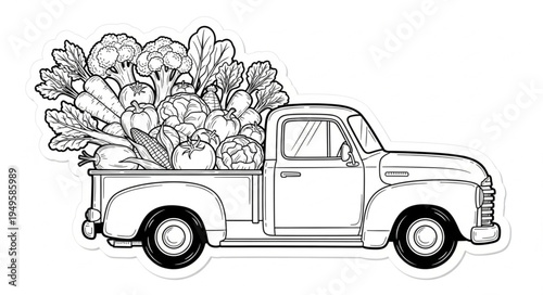 truck with flowers