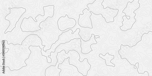 Topographic Map Pattern With Contour Lines and Abstract Terrain Texture for Backgrounds and Design.