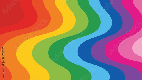 A vibrant and colorful background featuring a series of wavy horizontal stripes in rainbow order high quality professional detailed modern elegant stylish clean crisp digital creative