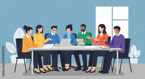 Diverse Group of Business Professionals Meeting.