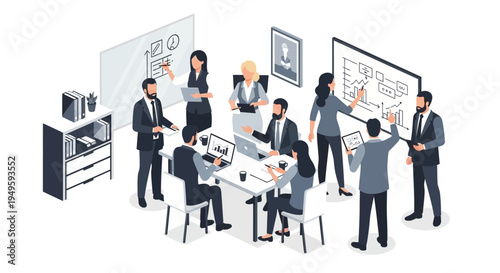 Business Professionals in a Meeting Room.