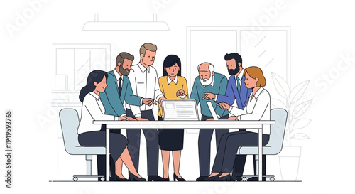 Diverse Group of Business Professionals Meeting.