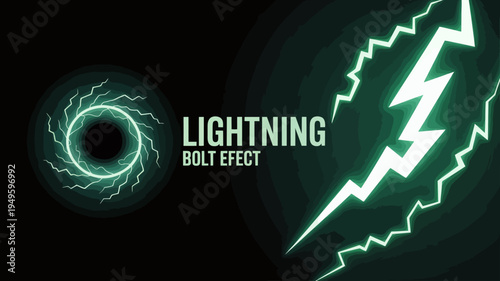 A vibrant digital illustration depicts lightning bolts and a swirling vortex of energy showcasing a powerful electrical effect high quality professional detailed modern elegant stylish clean