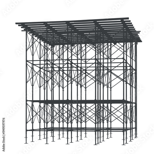 Scaffolding Structure Construction Framework Building Site Industrial Project Support System