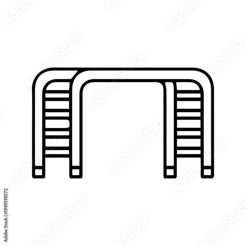 Agility hurdle outline icon