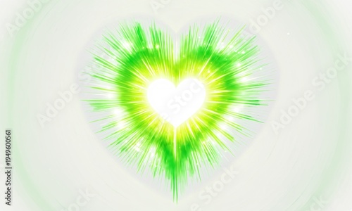 abstract green heart shape ...